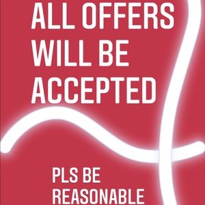 All offers will be accepted